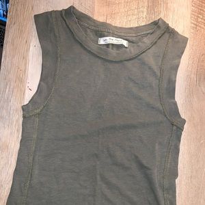 FREE PEOPLE army green tank